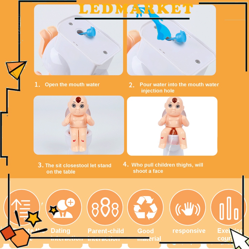 Bồn Cầu Đồ Chơi Mini Nhiều Màu Sắc Họa Tiết Hoạt Hình Cho Bé