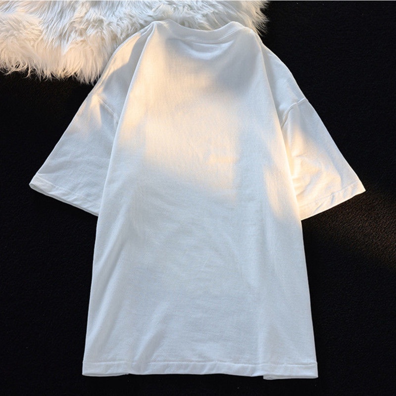 Áo Thun Ngắn Tay Dáng Rộng In Hoa Thời Trang Mùa Hè Dành Cho Nữ