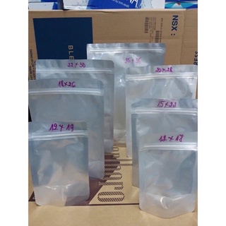 Túi Zip Bạc 1 Mặt SET 5 Cái - 10 Cái Đáy Đứng Đựng Thực Phẩm Tiện Dụng Nhiều Kích Thước