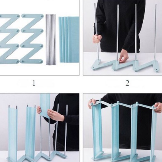 [Thánh kệ đa năng] Kệ 4 Tầng Chữ Z Để Sách Vỡ, Giày Dép, Vật Dụng Đa Năng