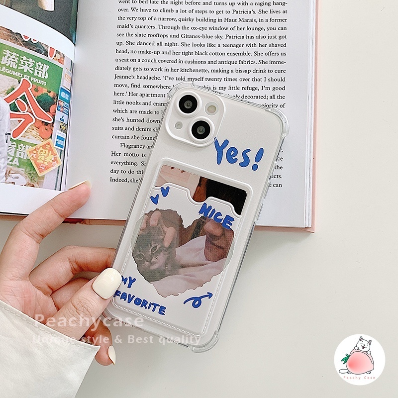 Ốp Điện Thoại TPU Mềm Trong Suốt Chống Sốc Có Ngăn Đựng Thẻ Hình Trái Tim Cho iPhone 13 12 11 Pro Xs Max Xr 7 8 Plus