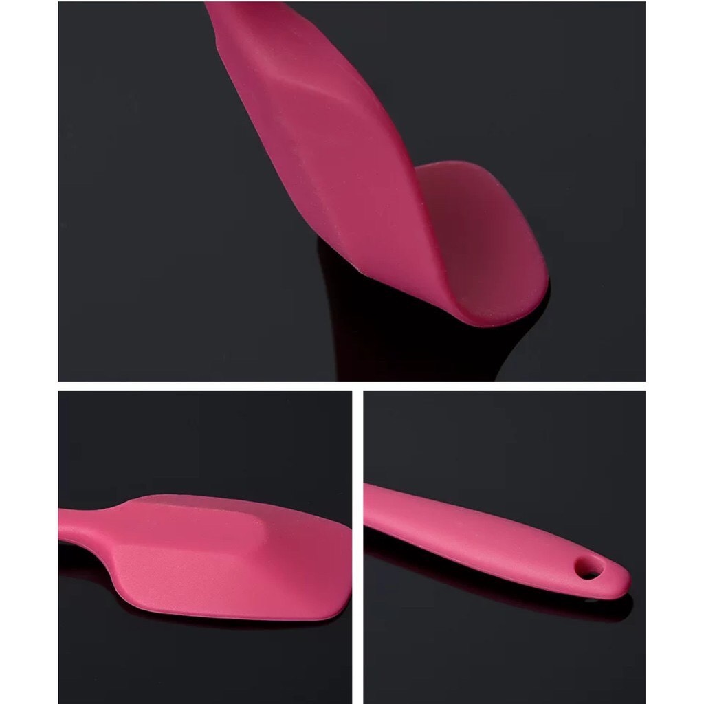 Phới dẹt vét bột Spatula Silicone dạng thìa đúc chịu nhiệt (Cây vét trộn bột silicon)