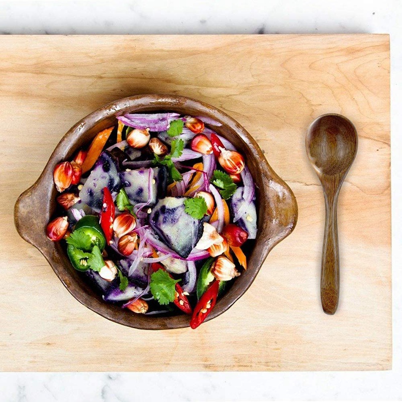 Set 6 Muỗng Gỗ Tre Tự Nhiên Kích Thước 5.3 Inch Tiện Dụng Cho Nhà Bếp