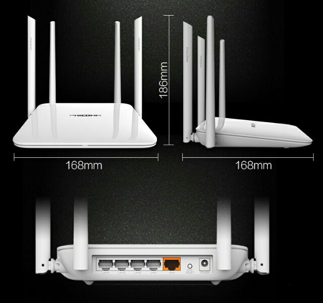 BỘ PHÁT KÍCH SÓNG WIFI băng thông Gigabit 1200M 11AC Dual 2.4G & 5G PHICOM - 4 ăng ten | BigBuy360 - bigbuy360.vn