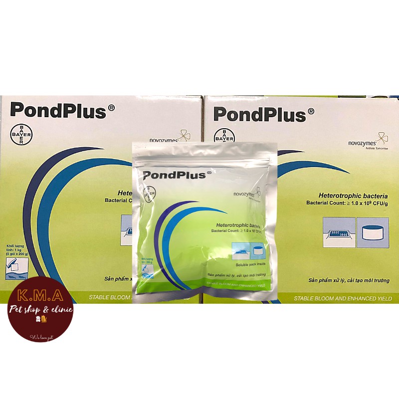 1 GÓI PONDPLUS  200GR – men vi sinh cao cấp của Bayer - Đức chuyên dùng để xử lý nước hồ koi, ao tôm, cá...