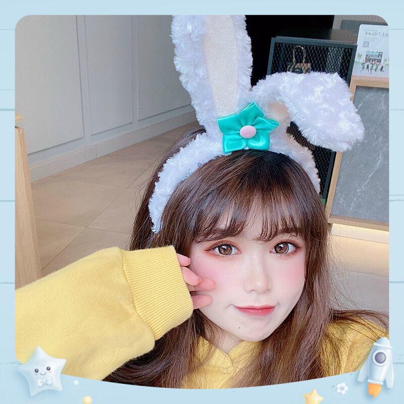 Cài tóc tai thỏ Stella dài dễ thương phong cách Hàn Quốc