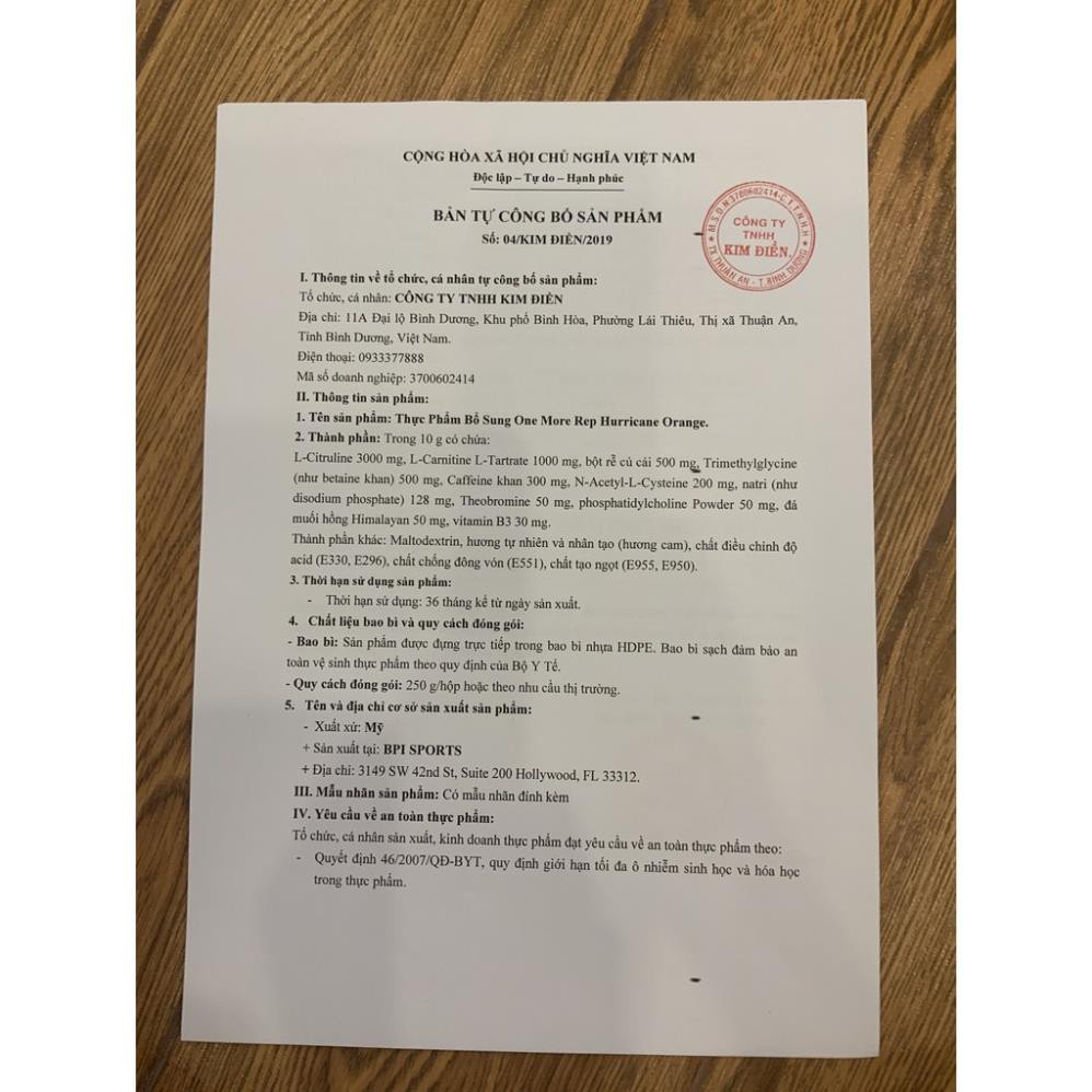 Tăng Sức Mạnh Trong Thể thao Gym Gói Thử Sample  Bpi Bpisports 1.M.R ONE MORE REP 1 lần dùng Authentic 100% | BigBuy360 - bigbuy360.vn