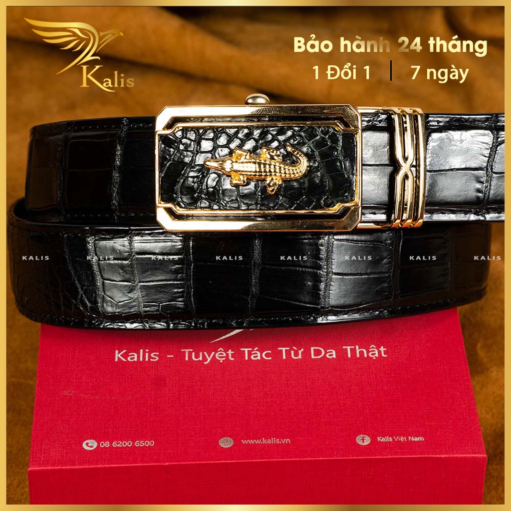 Dây Thắt Lưng Nam Da Cá Sấu Thật Vân Bụng Cao Cấp Chính Hãng Kalis Dây Nịt Thắt Lưng Da Thật Nam Đẹp Thời Trang Độc Lạ