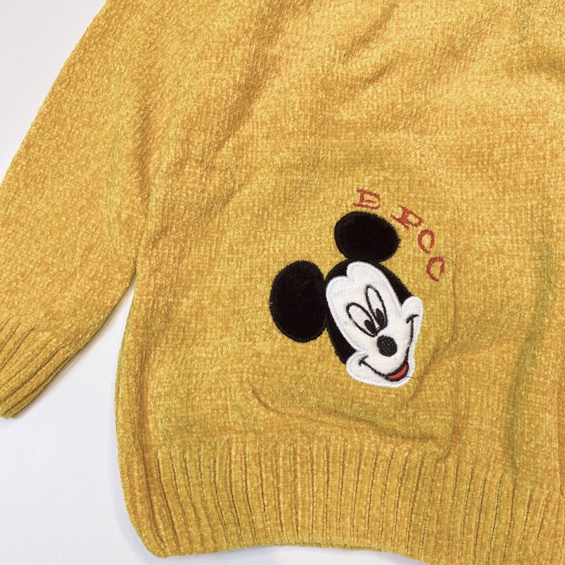 ANU511 - ÁO LEN NỮ MỀM THÊU MICKY DÁNG RỘNG QCCC | BigBuy360 - bigbuy360.vn