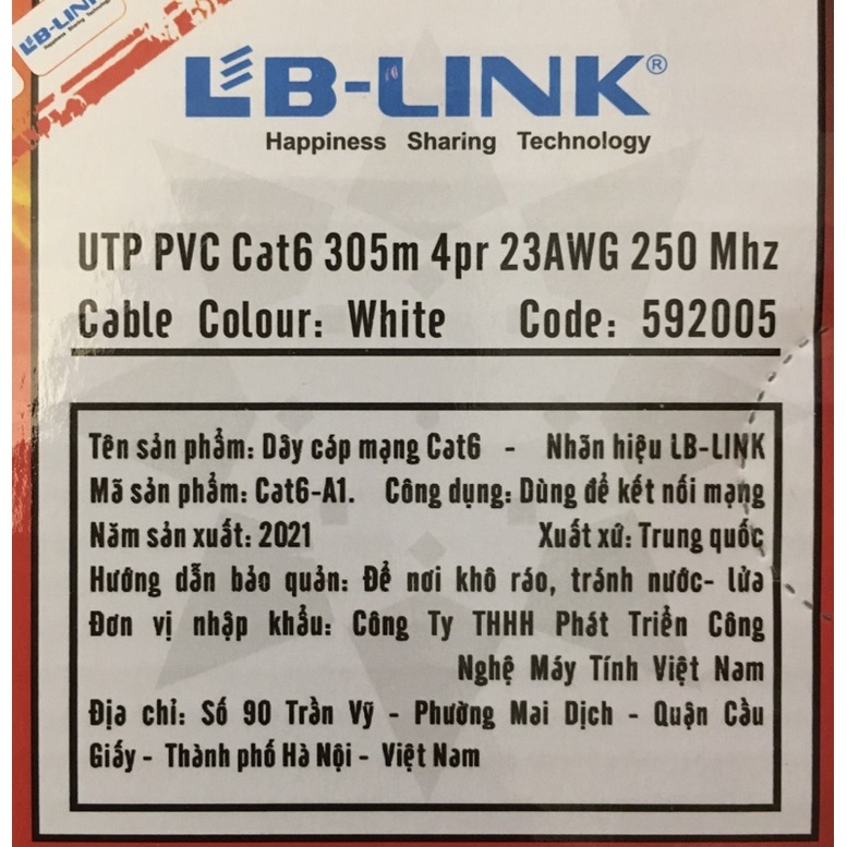 Dây mạng cat6 màu trắng 10m 15m 20m 25m 30m 35m 40m 45m 50m