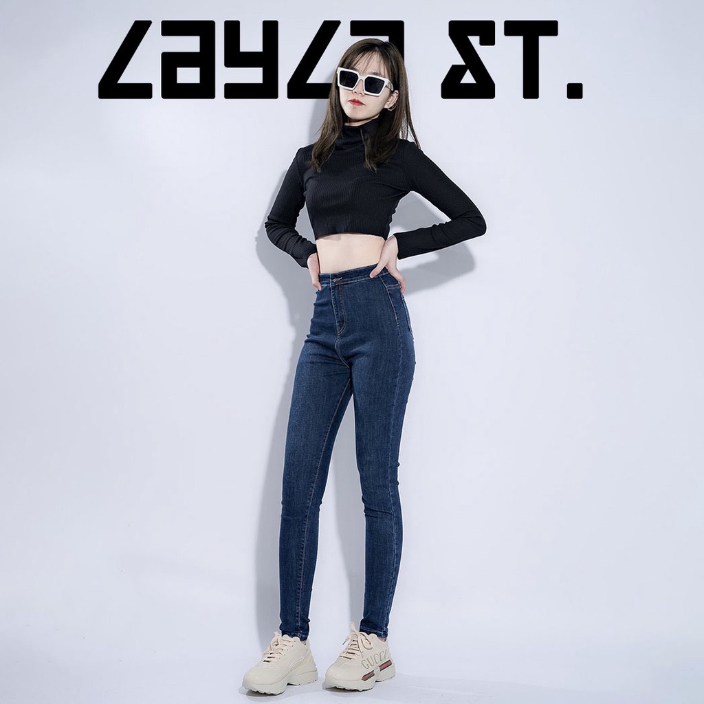 Quần Skinny Jean Không Túi Co Giãn Form Chuẩn LAYLA Ver.009, Jean Dài Trơn Ôm Cạp Cao Chất Bò Cao Cấp Hàn Quốc Ulzzang