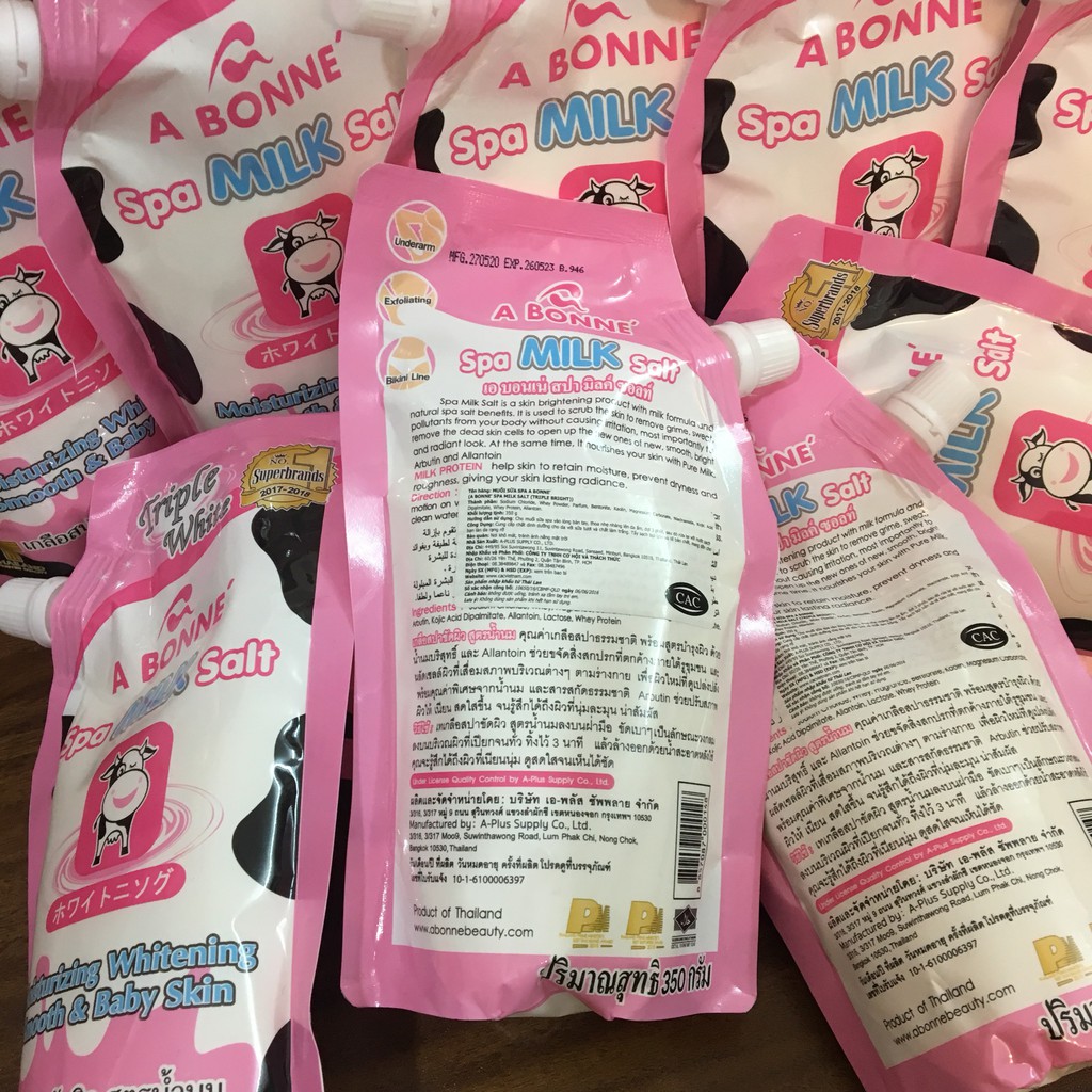 Muối tắm sữa bò tẩy tế bào chết Milk Salt Thái Lan - Thẩm Mỹ Huyền Trang