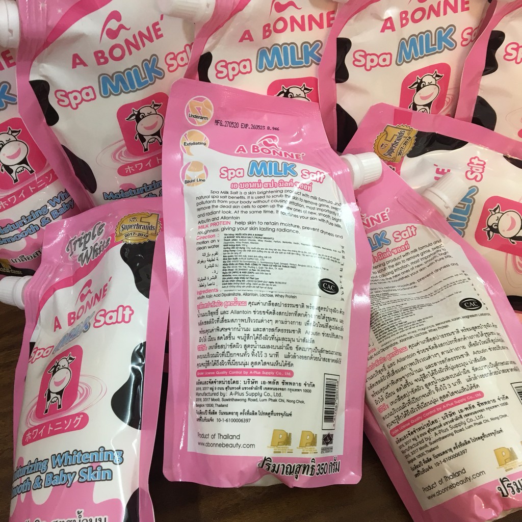 Muối tắm trắng sữa bò tẩy tế bào chết Milk Salt Thái Lan