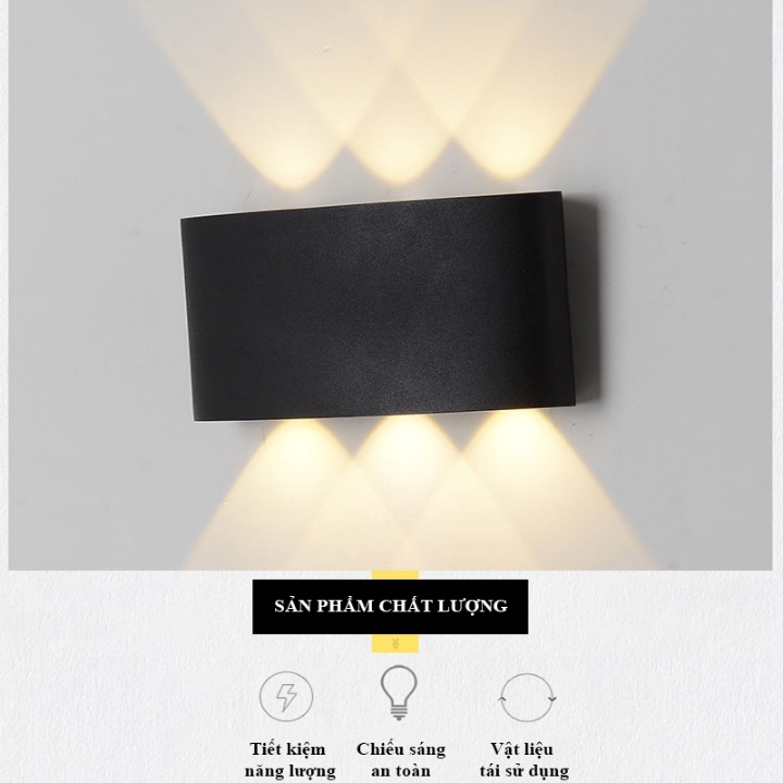 Đèn Hắt Tường 2 Đầu THỦ ĐÔ LIGHTING Ánh Sáng Led Vàng Công Suất 6-8W Chất Liệu Hợp Kim Sơn Tĩnh Điện