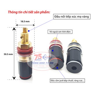 02 cái Jack cọc loa pha lê cỡ lớn hàng cao cấp