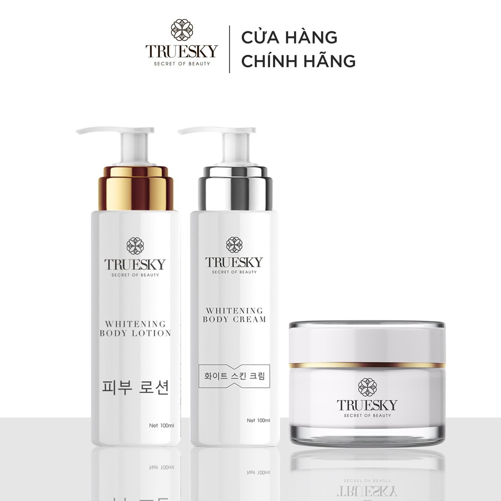 Bộ sản phẩm dưỡng trắng VIP02 gồm 3 sản phẩm 1 kem ủ  toàn thân 100ml + 1 kem dưỡng body 100ml + 1 kem dưỡng da mặt 10g