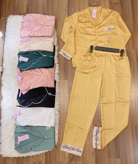[FREE SHIP] Đồ Ngủ Nữ🌸Đồ Bộ Pijama Lụa Tay Dài Họa Tiết Chất Liệu Satin | BigBuy360 - bigbuy360.vn