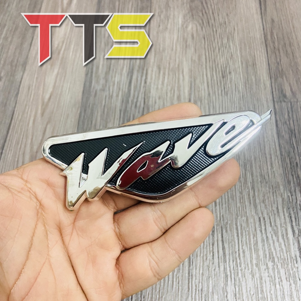 Tem mặt nạ chữ WAVE chất liệu nhựa cứng dán xe Honda WAVE THÁI 110, 100, ZX, WAVE @
