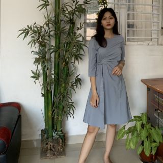 Đầm sơmi 7Modifier size S, M full tag màu xanh