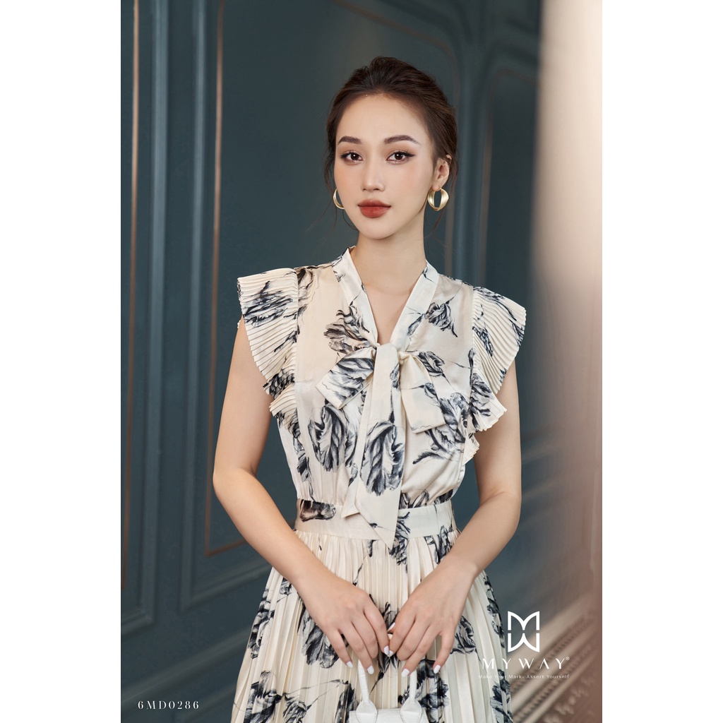 Đầm Hè Nữ Đi Chơi MY WAY Dáng Xòe Tay Cánh Tiên Sang Trọng 6MD0286