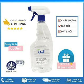 Dung dịch xịt khuẩn On1 - 650ml - Sạch khuẩn nhanh (Mẫu cũ)
