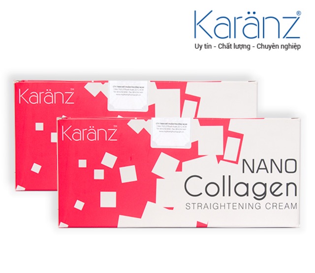 Duỗi Ép Collagen Karanz 1000ml phủ bóng siêu mềm mướt cao cấp cho salon Hộp 2 hũ 1000ml dễ sử dụng