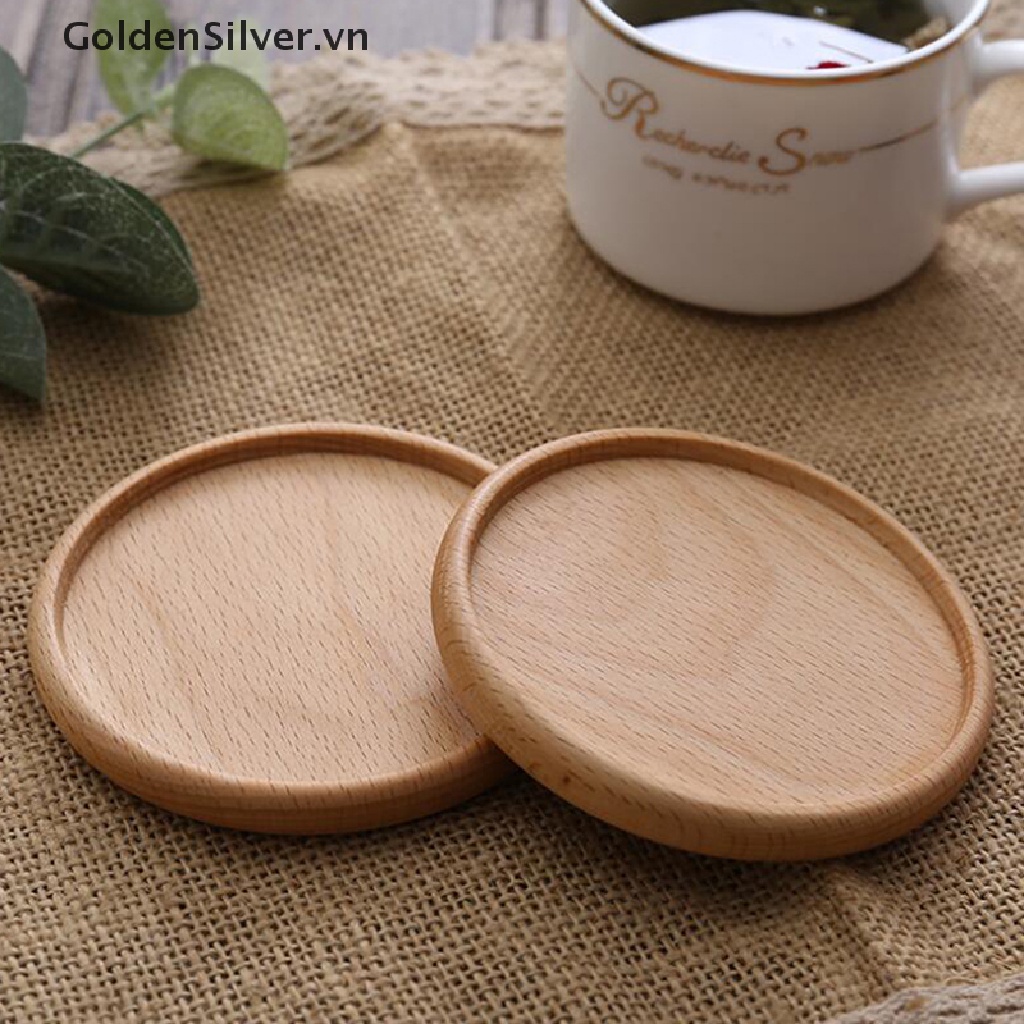 Đế Lót Ly Bằng Gỗ Sồi Tự Nhiên Hình Tròn / Vuông Chịu Nhiệt
