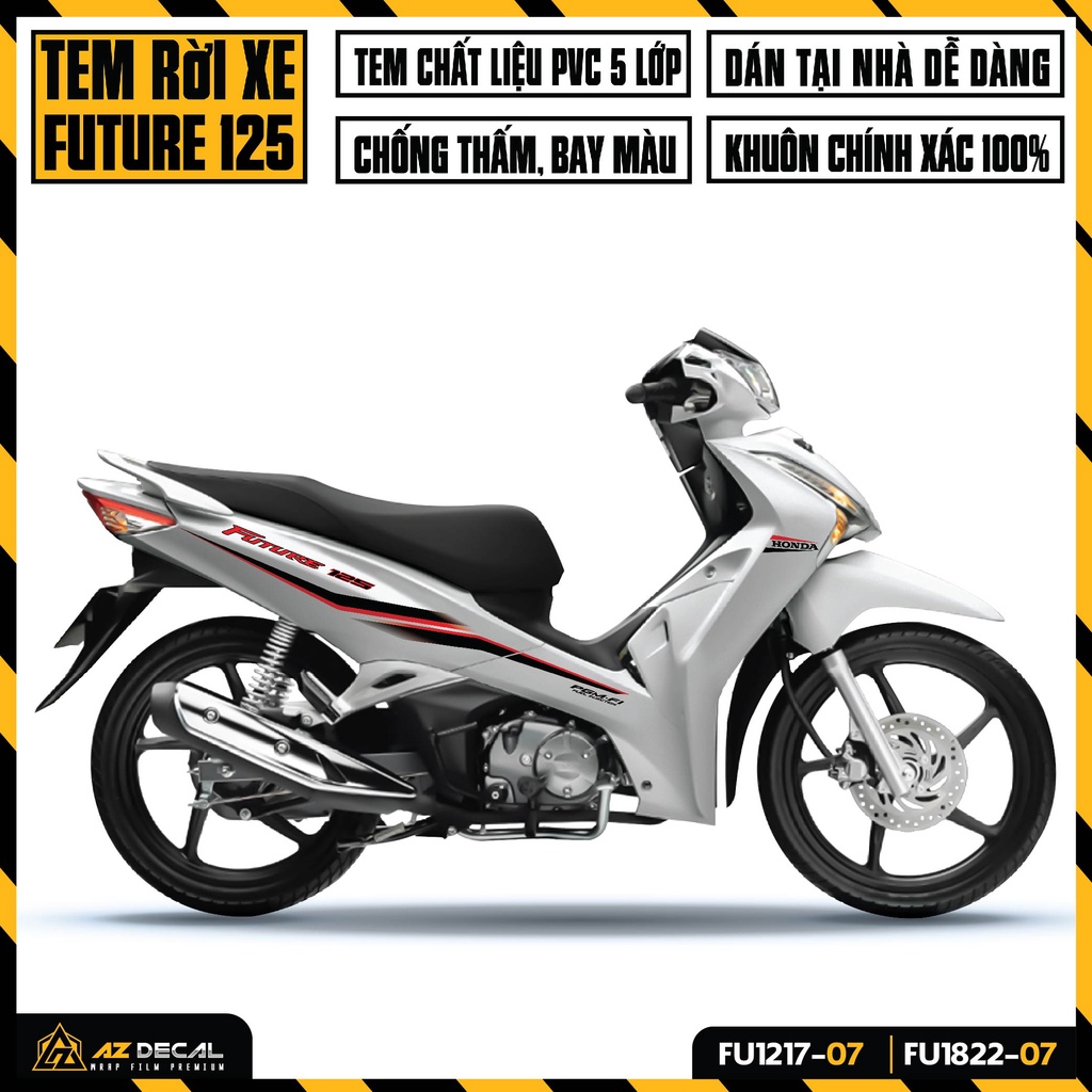 Tem Decal Dán Xe Future 125 Thể Thao Dễ Dán | FU-07 | Tem Rời Future FI 2012 - 2022 Cao Cấp, Chống Phai Màu Vĩnh Viễn