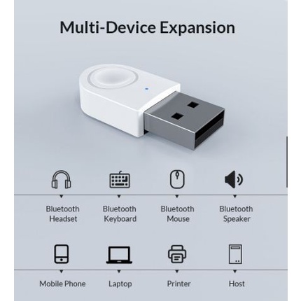 Bộ Chuyển Đổi USB Bluetooth 5.0  Orico BTA-608 Màu Trắng (Hàng chính hãng)