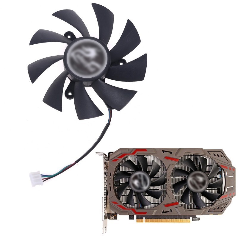 Quạt Tản Nhiệt 75mm 85mm 4pin Cho Igame Geforce Gtx 1070ti 1080