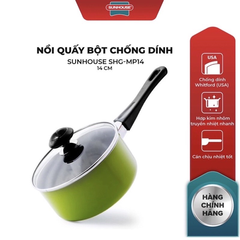 Nồi Bột Chống Dính Sunhouse 14cm