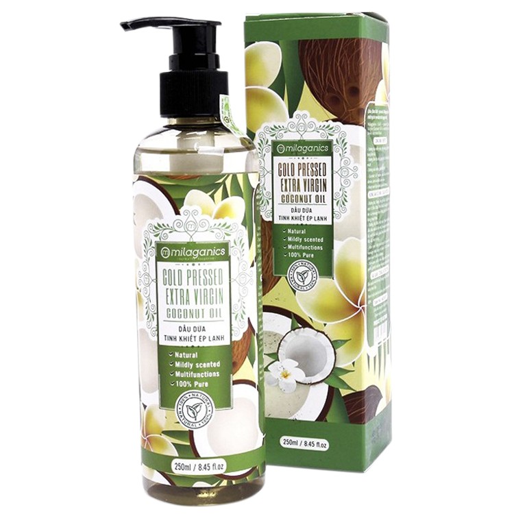 Dầu Dừa Ép Lạnh Tinh Khiết Milaganics 250ml | BigBuy360 - bigbuy360.vn