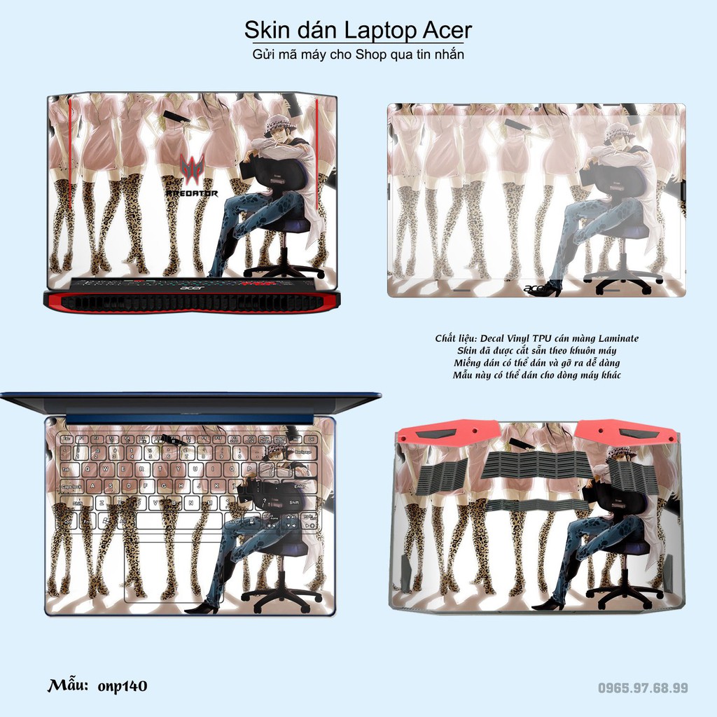Skin dán Laptop Acer in hình One Piece nhiều mẫu 17 (inbox mã máy cho Shop)