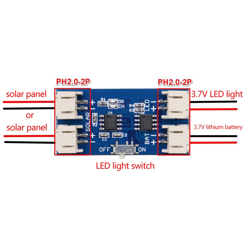 Mô Đun Điều Khiển Độ Sáng Cao Sạc Pin Năng Lượng Mặt Trời CN3163 CN5711