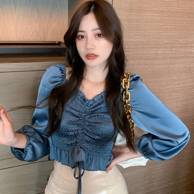 Áo Trễ Vai Dây Rút Thời Trang Dành Cho Nữ