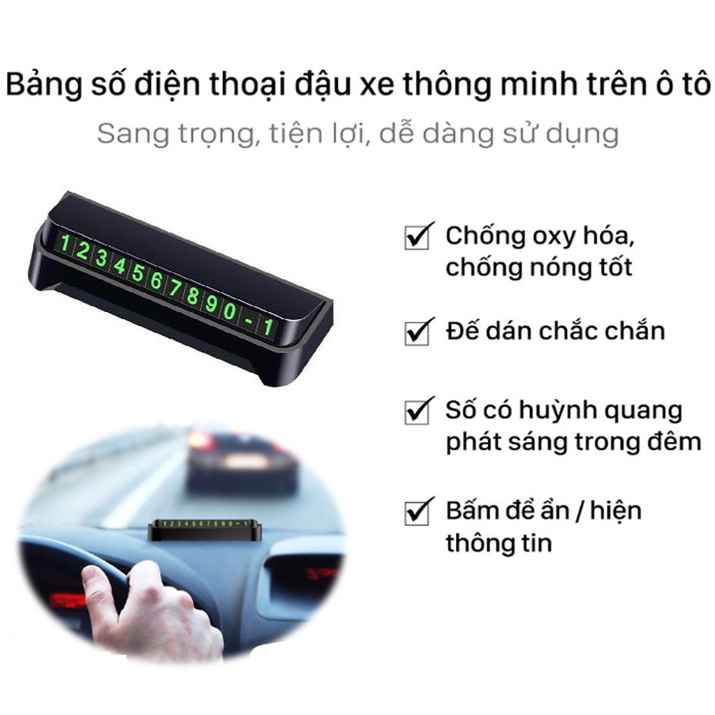 Bảng số điện thoại gắn taplo ô tô Y-428