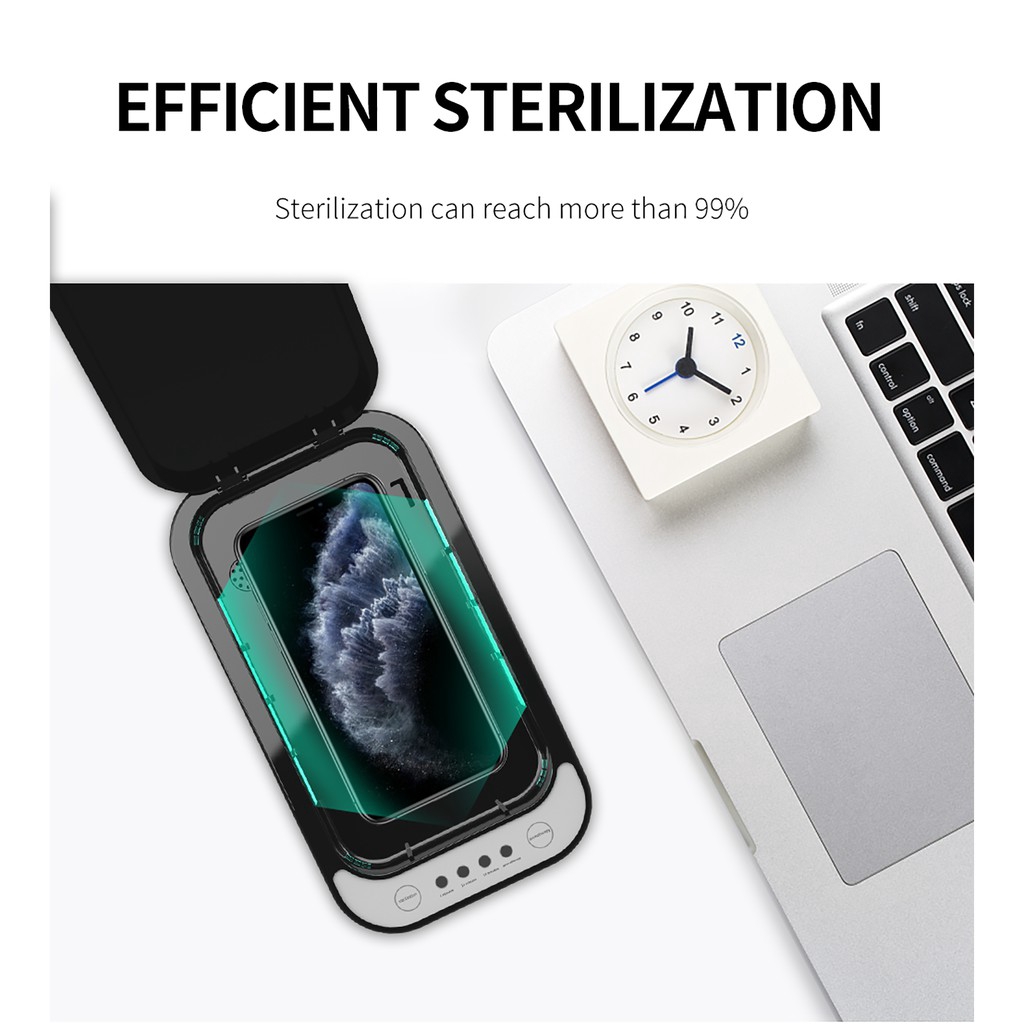 (Hàng Mới Về) Hộp Khử Trùng Không Dây Đa Năng Bằng Tia Uv