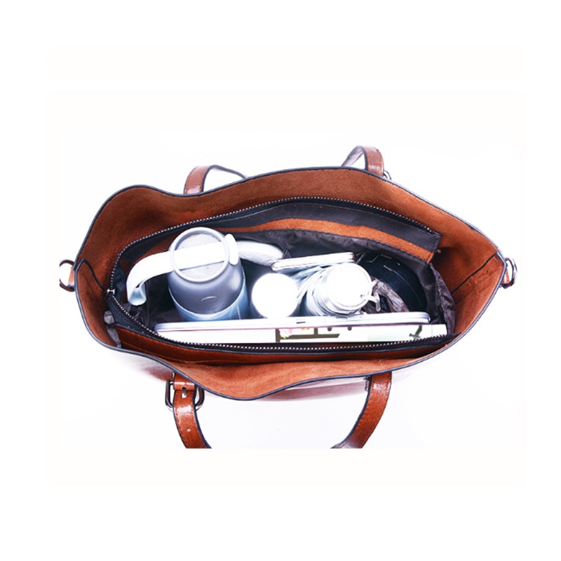 Túi Đeo Vai Cỡ Lớn Màu Trơn Có Khóa Kéo Cho Nữ