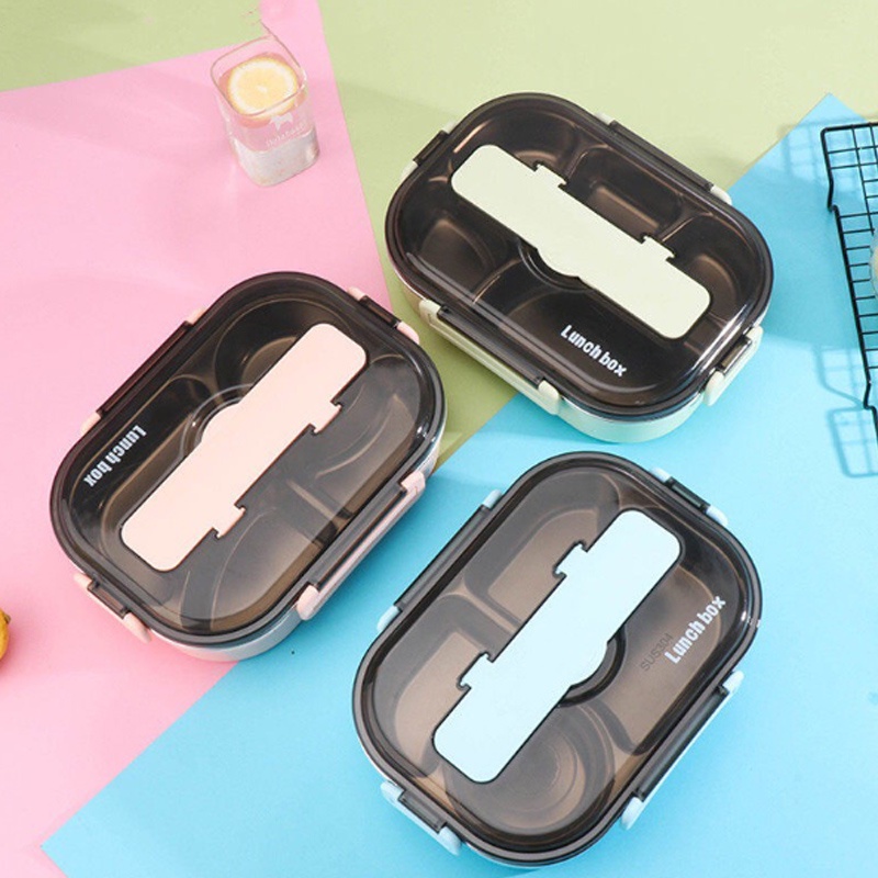 Hộp cơm Bằng Thép Không Gỉ 304 Có Thể Dùng Trong Lò Vi Sóng