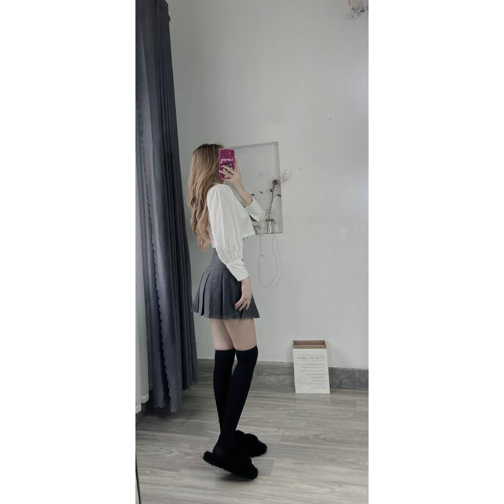 Chân váy ngắn Tennis BIGSIZE xếp ly bản to dáng chữ A lưng siêu cao EVO-5321