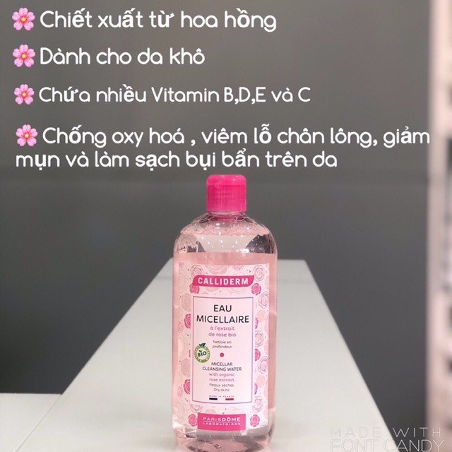 Nước Tẩy trang Calliderm Micellar Cleansing Water 500ML