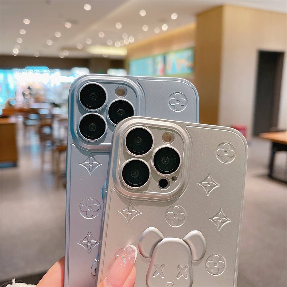 Ốp Điện Thoại TPU Mềm In Hình Hoạt Hình 3D Có Phim Bảo Vệ Ống Kính Cho iPhone 13 12 11 Pro Max Promax XS Max XR X 7 Plus 8 8Plus