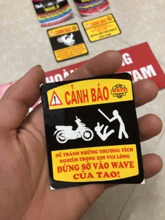tem cảnh báo xe wave