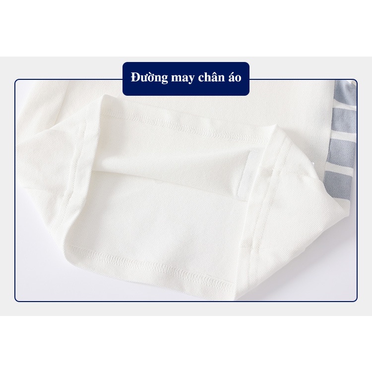 Áo Polo cho bé WELLKIDS hoạ tiết chất cotton hàng xuất Âu Mỹ 2024