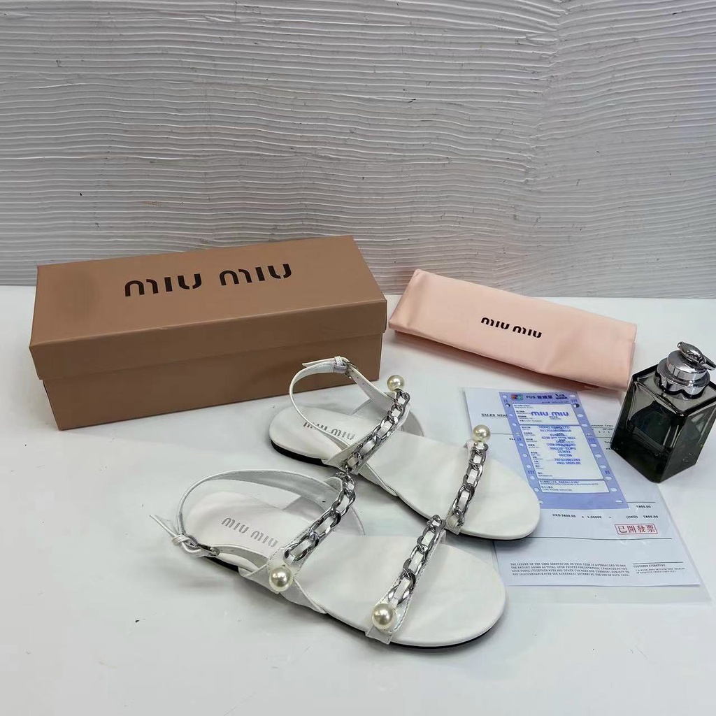 Sandal nữ bệt hai quai xích ngọc Nguyên hộp hãng cao cấp