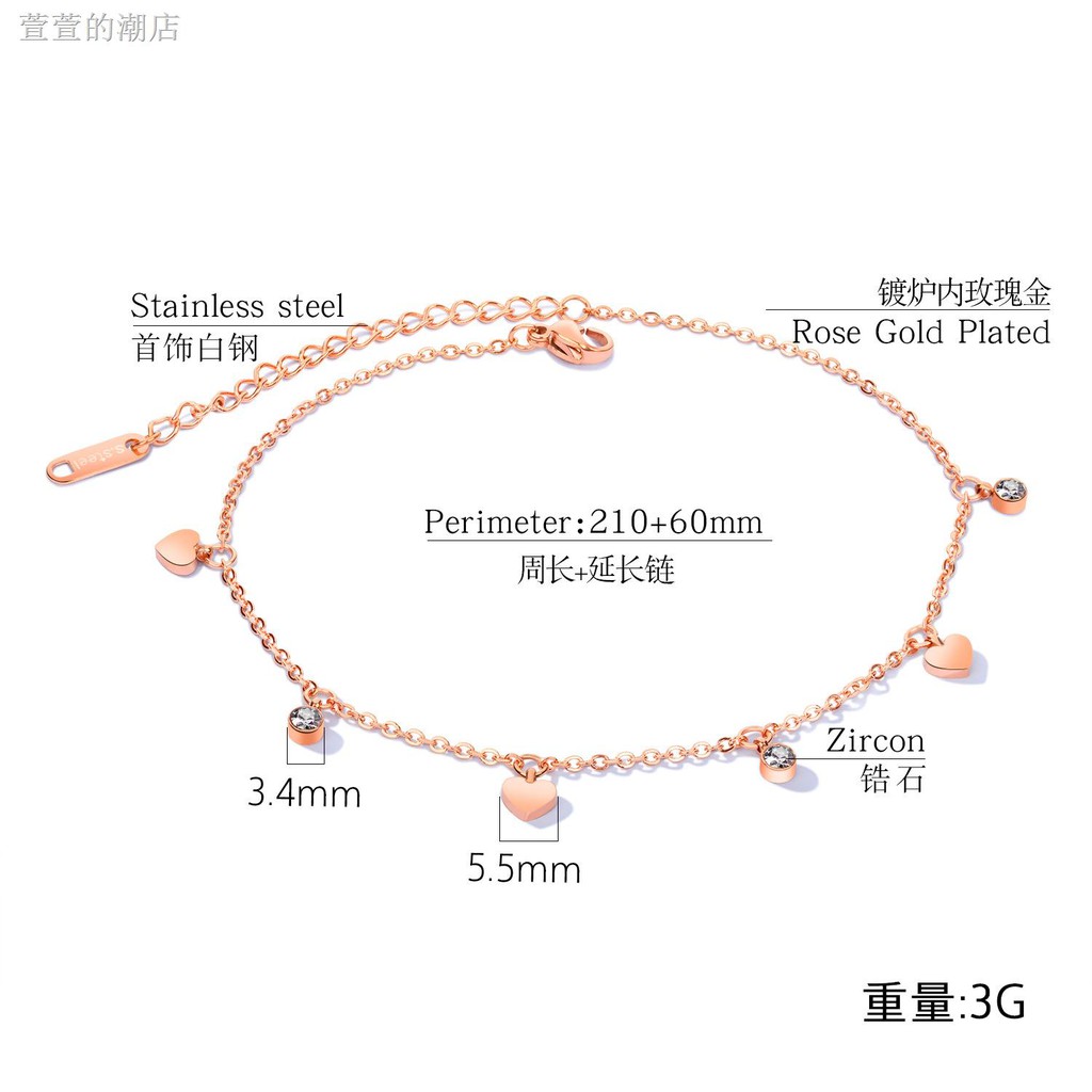 Lắc Chân Bằng Thép Titan Đính Đá Toàn Bộ Thời Trang Mùa Hè | BigBuy360 - bigbuy360.vn