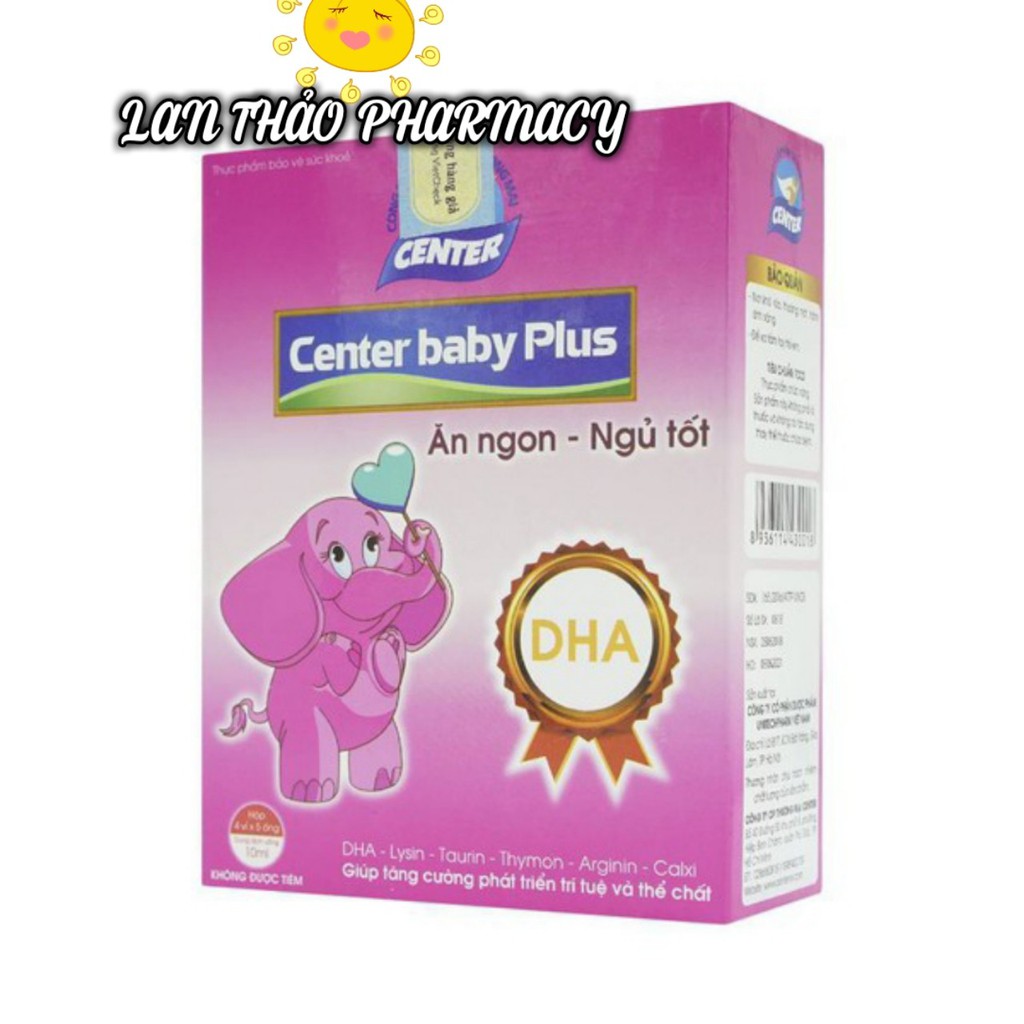 SIRO ĂN NGON CENTER BABY PLUS GOLD hộp 20 ống hỗ trợ bé ăn ngon tăng cường hấp thu hiệu quả