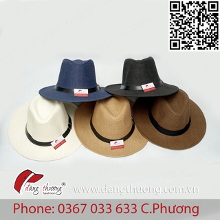 Mũ nón phớt cói fedora panama rộng vành CAO CẤP - HÌNH THẬT - CLIP THẬT