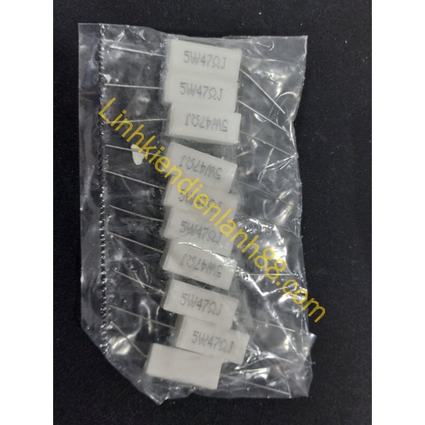 10 cái Trở sứ 47R 5W 5% mới !