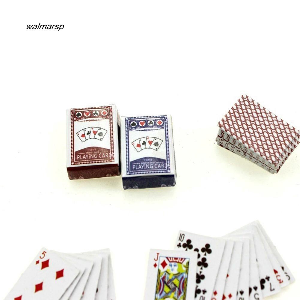 Bộ bài Poker mini tỉ lệ 1 : 12 cho nhà búp bê